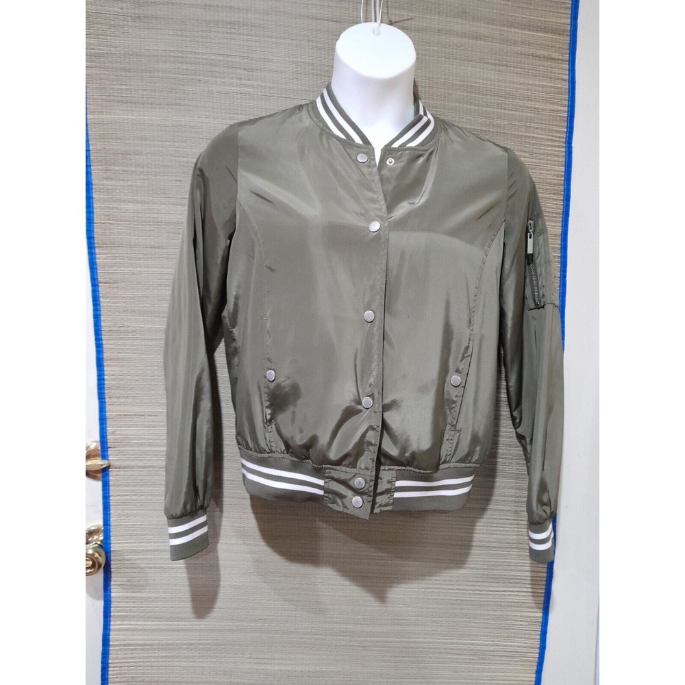 Jou Jou Bomber Jacket Green/White, Size L
